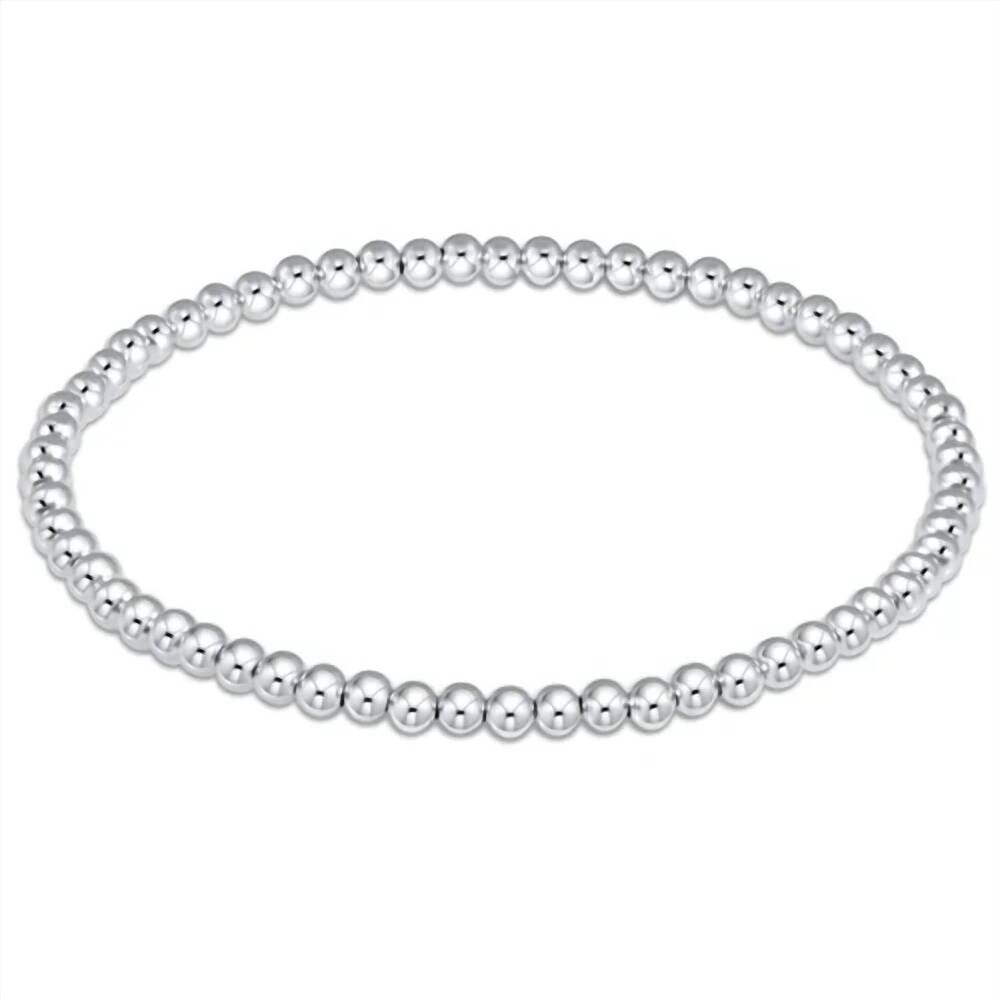 NEW ENEWTON women's classic 3mm bead bracelet in silver